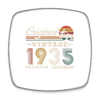 Original 1935 Vintage Rétro Cadeau Anniversaire - Magnet carré - blanc - Devant