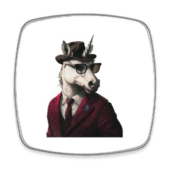 Einhorn - Viereckiger Kühlschrankmagnet - Weiß - Vorne