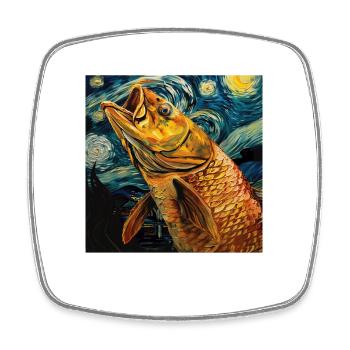Tarpon - Viereckiger Kühlschrankmagnet - Weiß - Vorne