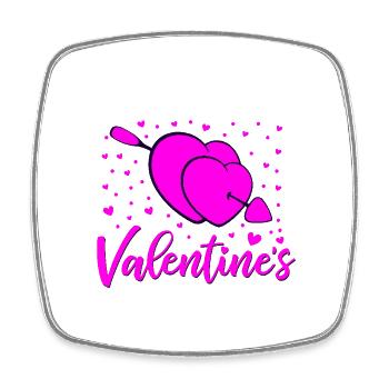 xoxo love you amore Blumen Frauen Valentinstag 14 - Viereckiger Kühlschrankmagnet - Weiß - Vorne
