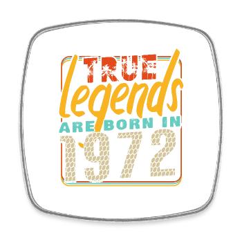 True legends are born in 1972 Vintage anniversaire - Magnet carré - blanc - Devant