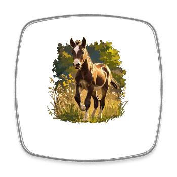 Horses Horse - Square fridge magnet - white - Front