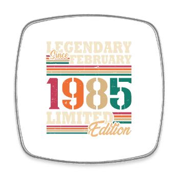 Vintage 1985 Février Cadeau Anniversaire Rétro - Magnet carré - blanc - Devant