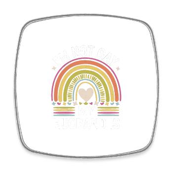 I'm Not Gay My Husband Is 20 - Viereckiger Kühlschrankmagnet - Weiß - Vorne