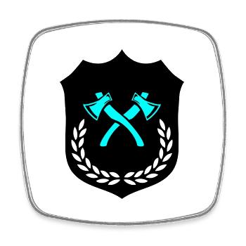 Coat of Arms Axe Axes - Square fridge magnet - white - Front
