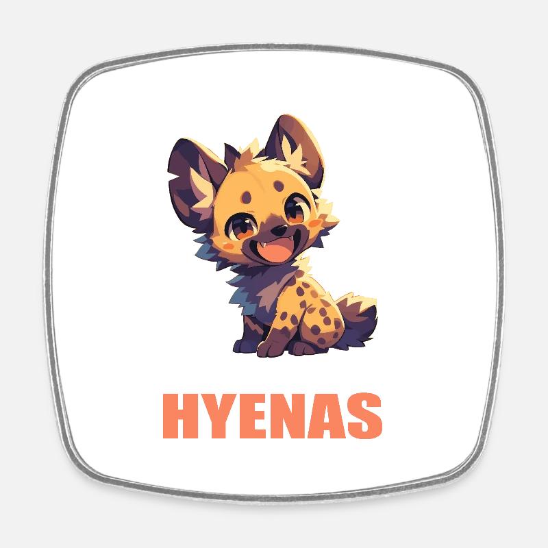 Hyänen Hyäne - Viereckiger Kühlschrankmagnet - Weiß