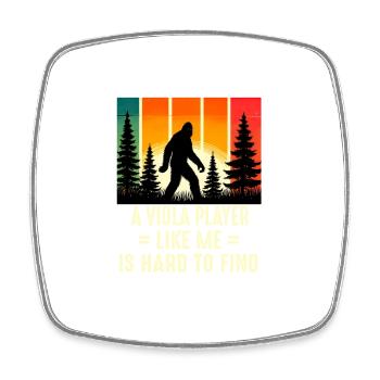 Viola Player Ist Schwer Zu TFinden, Lustiger Bigfoot Sasqua - Viereckiger Kühlschrankmagnet - Weiß - Vorne