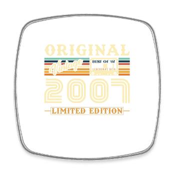 18 Ans 2007 Vintage Rétro Cadeau d’anniversaire - Magnet carré - blanc - Devant