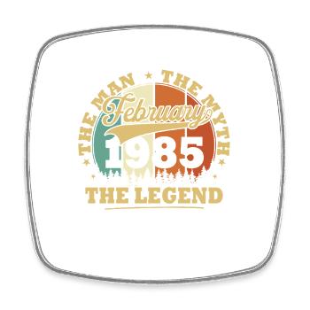 Millésime Février 1985 Cadeau d’anniversaire 40 ans - Magnet carré - blanc - Devant