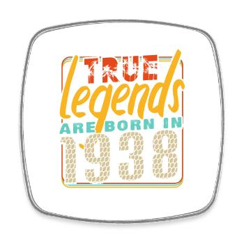 True legends are born in 1938 Vintage Birthday - Square fridge magnet - white - Front