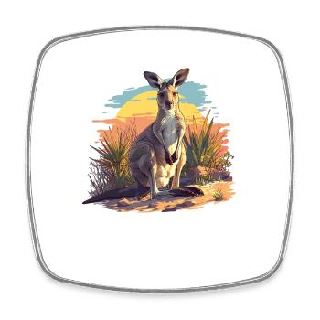 Kangaroos Kangaroo - Square fridge magnet - white - Front