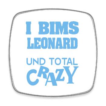 Spruch Leonard - Viereckiger Kühlschrankmagnet - Weiß - Vorne