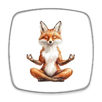 Fuchs - Viereckiger Kühlschrankmagnet - Weiß - Vorne