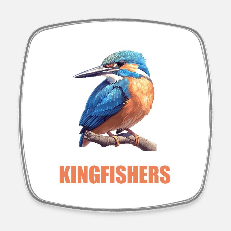 Eisvögel Eisvogel - Viereckiger Kühlschrankmagnet - Weiß