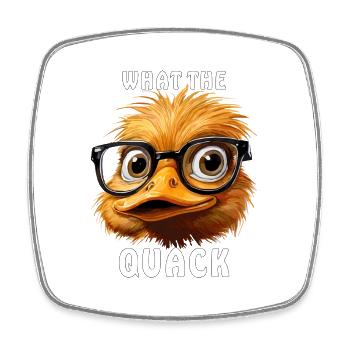 DUCK HEAD GLASSES WHAT THE QUACK - Square fridge magnet - white - Front