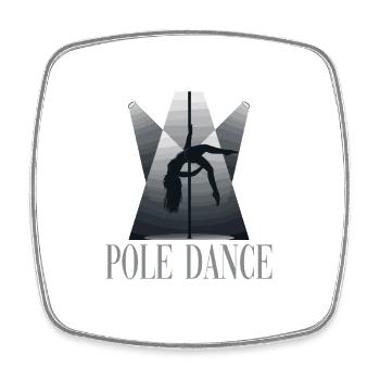 Pole Dance Pole Tänzerin Stangentanz - Viereckiger Kühlschrankmagnet - Weiß - Vorne