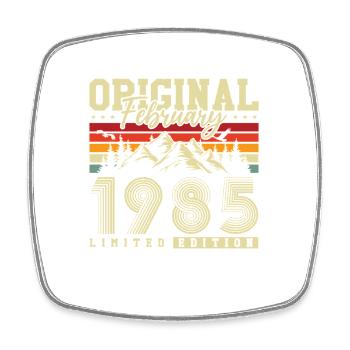 Original Février 1985 Vintage Anniversaire Rétro - Magnet carré - blanc - Devant