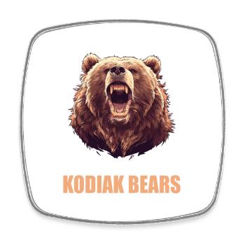 Ours Kodiak Ours Kodiak - Magnet carré - blanc - Devant