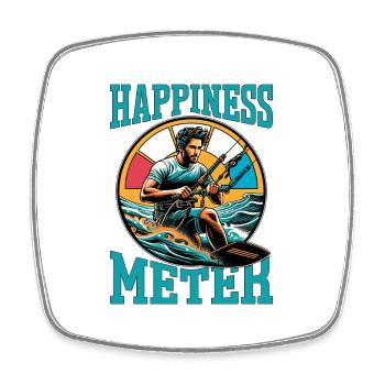 Kiteboarding Happiness Meter Water Sports Surfing - Viereckiger Kühlschrankmagnet - Weiß - Vorne