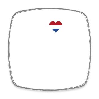 J’aime le plaisir du Golden Gate Bridge de l’Amsterdam Heart Flag - Magnet carré - blanc - Devant