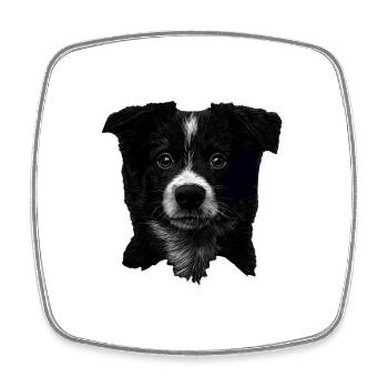 Border Collie - Viereckiger Kühlschrankmagnet - Weiß - Vorne