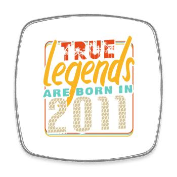 True legends are born in 2011 Vintage anniversaire - Magnet carré - blanc - Devant