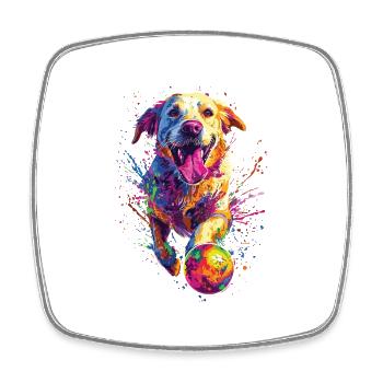 Labrador Retriever - Viereckiger Kühlschrankmagnet - Weiß - Vorne