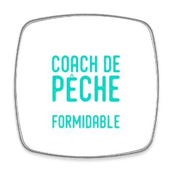 Coach Pêche Formidable Cadeau Pêche Pêcheur - Magnet carré - blanc - Devant