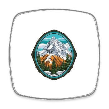 Mountains Nature Symbol - Square fridge magnet - white - Front