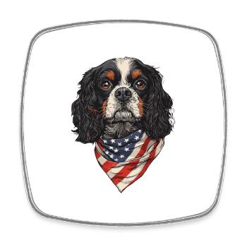 Cavalier King Charles - Viereckiger Kühlschrankmagnet - Weiß - Vorne