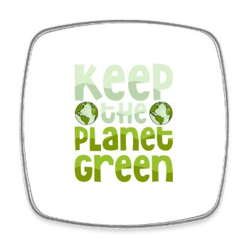 Keep The Planet Green Earth Day Planet - Viereckiger Kühlschrankmagnet - Weiß - Vorne