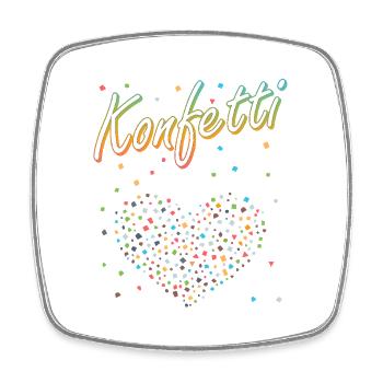 Confetti Carnival Carnival Fun Design - Square fridge magnet - white - Front