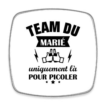 Team du marié,EVG,enterrement vie garçon - Magnet carré - blanc - Devant