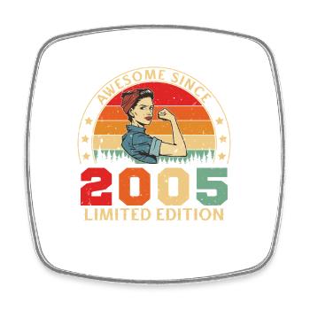 2005 Women's Birthday Limited Edition Vintage - Viereckiger Kühlschrankmagnet - Weiß - Vorne