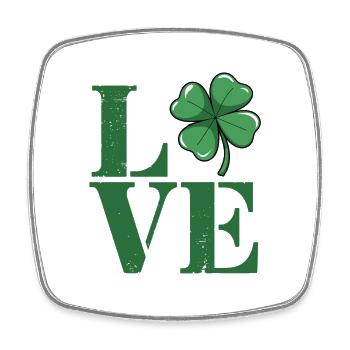 Shamrock Love St. Patrick's Day Irish Pride kids - Viereckiger Kühlschrankmagnet - Weiß - Vorne