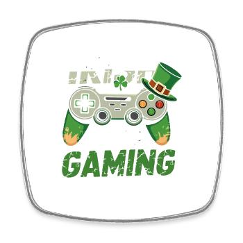 Irish I Was Gaming St Patrick’s Day Gamer Men kids - Viereckiger Kühlschrankmagnet - Weiß - Vorne