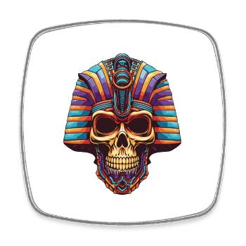 Pharaoh Skull - Square fridge magnet - white - Front