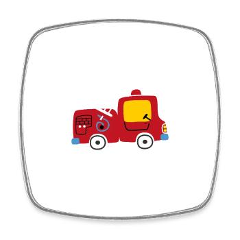 Futur pompier cadeau humour - Magnet carré - blanc - Devant
