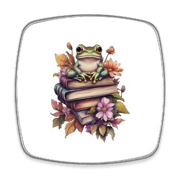 Frosch - Viereckiger Kühlschrankmagnet - Weiß - Vorne