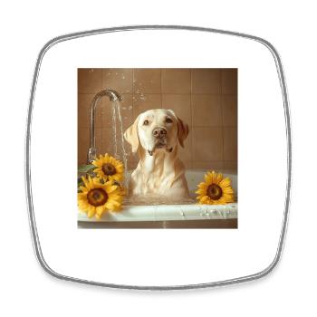 Labrador Retriever - Viereckiger Kühlschrankmagnet - Weiß - Vorne