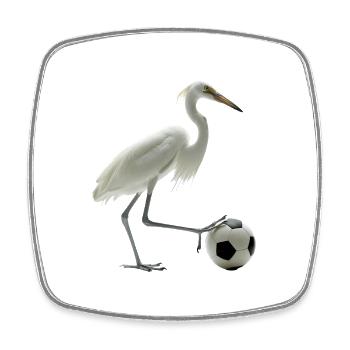Reiher Vogel - Viereckiger Kühlschrankmagnet - Weiß - Vorne