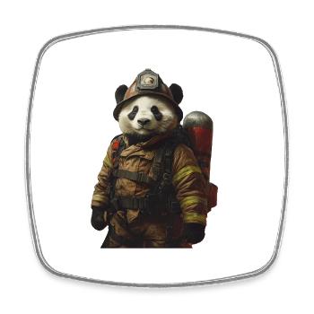 Panda - Viereckiger Kühlschrankmagnet - Weiß - Vorne