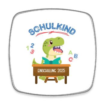 Einschulung 2025 Schulstart Schulanfang Schulkind - Viereckiger Kühlschrankmagnet - Weiß - Vorne