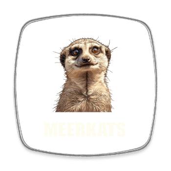 Meerkat Erdmännchen - Viereckiger Kühlschrankmagnet - Weiß - Vorne