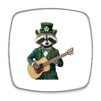 Waschbär - Viereckiger Kühlschrankmagnet - Weiß - Vorne