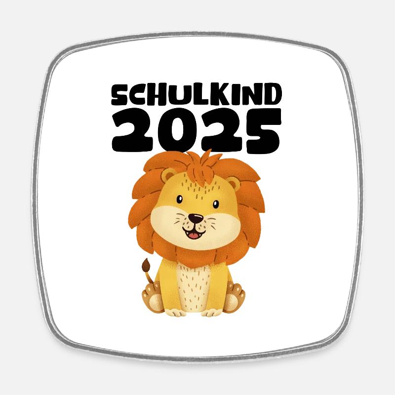 Schulkind 2025 Junge Mädchen Einschulung 2025 Deko - Viereckiger Kühlschrankmagnet - Weiß