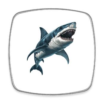 Sharks Shark - Square fridge magnet - white - Front