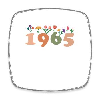 60 Years Vintage 1965 Birthday Women - Square fridge magnet - white - Front