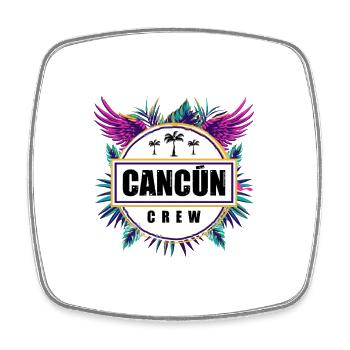 Cancun Crew Tropical - Magnet carré - blanc - Devant