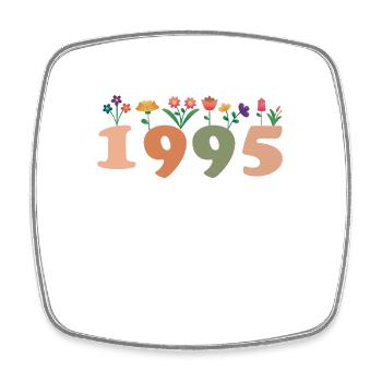 30 ans Vintage 1995 Anniversaire Femmes Fleurs - Magnet carré - blanc - Devant